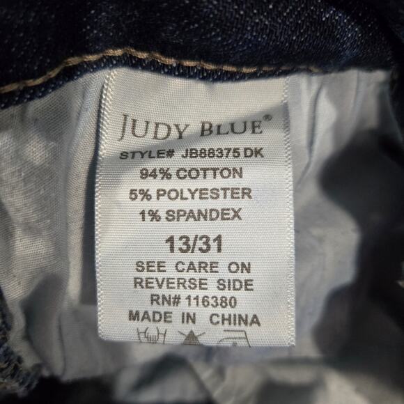 Judy Blue Joan High Rise Cropped Straight Leg Denim Jeans 88375 Medium Blue 31 - Picture 8 of 8